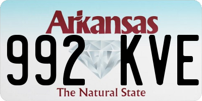 AR license plate 992KVE