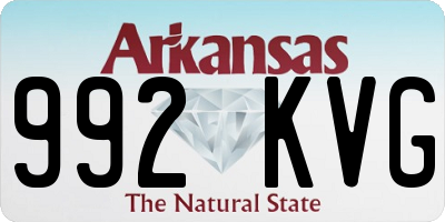 AR license plate 992KVG
