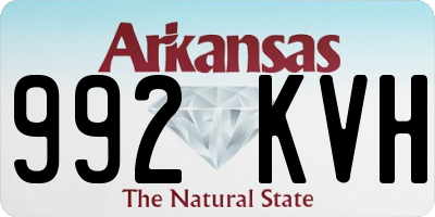 AR license plate 992KVH