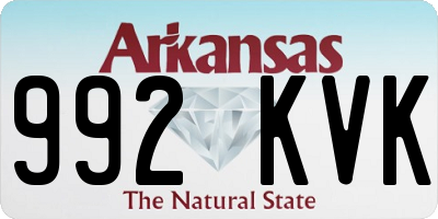 AR license plate 992KVK