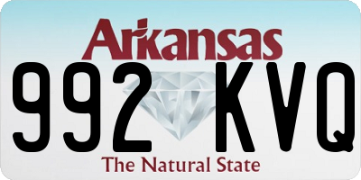 AR license plate 992KVQ