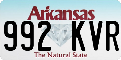 AR license plate 992KVR