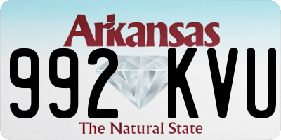 AR license plate 992KVU