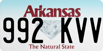 AR license plate 992KVV