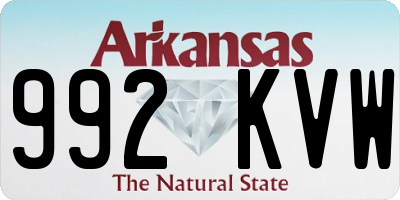 AR license plate 992KVW