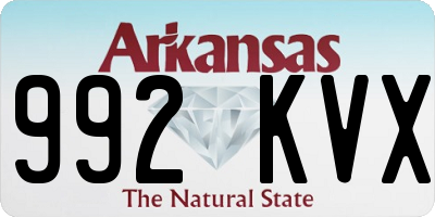 AR license plate 992KVX