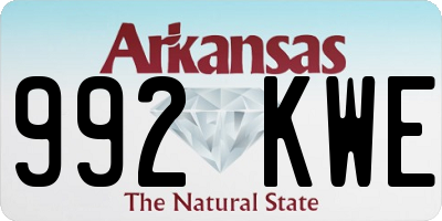 AR license plate 992KWE