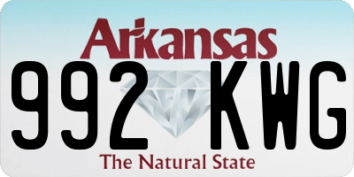 AR license plate 992KWG