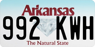 AR license plate 992KWH