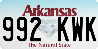 AR license plate 992KWK