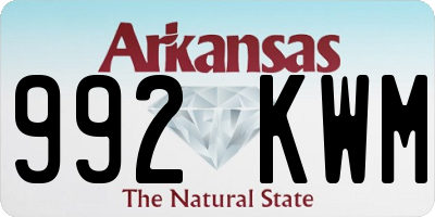 AR license plate 992KWM