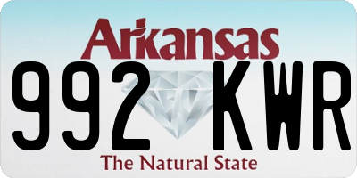 AR license plate 992KWR