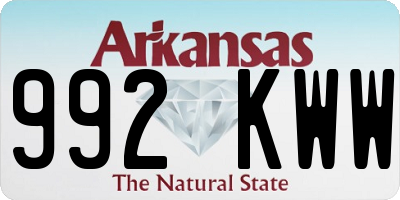 AR license plate 992KWW