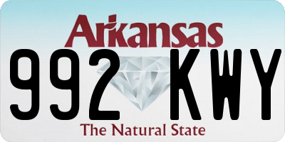 AR license plate 992KWY