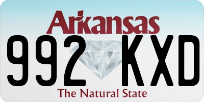 AR license plate 992KXD
