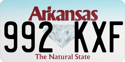 AR license plate 992KXF