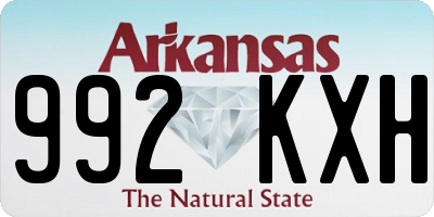 AR license plate 992KXH