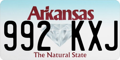 AR license plate 992KXJ