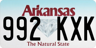 AR license plate 992KXK