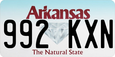 AR license plate 992KXN