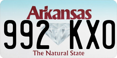AR license plate 992KXO