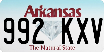 AR license plate 992KXV