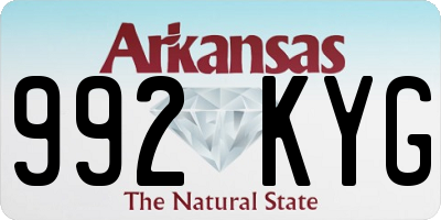 AR license plate 992KYG