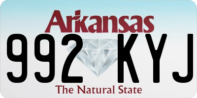 AR license plate 992KYJ