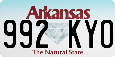 AR license plate 992KYO
