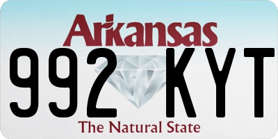 AR license plate 992KYT