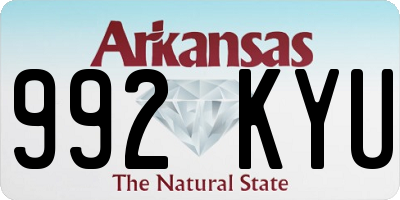 AR license plate 992KYU