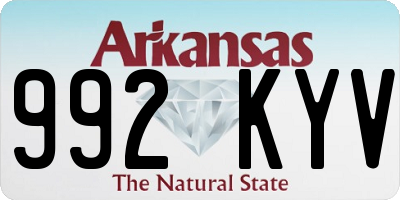 AR license plate 992KYV
