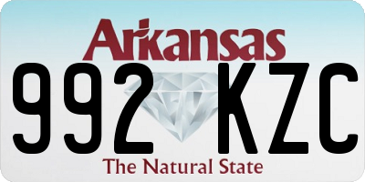 AR license plate 992KZC