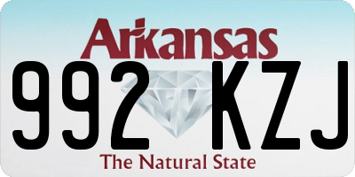 AR license plate 992KZJ