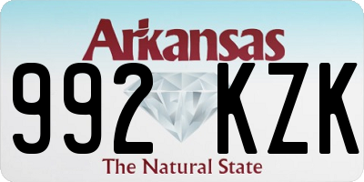 AR license plate 992KZK