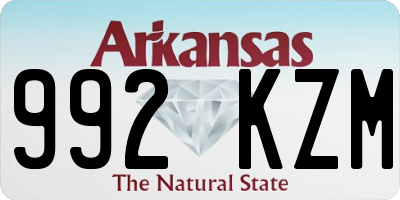 AR license plate 992KZM
