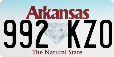 AR license plate 992KZO