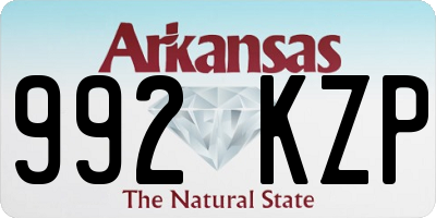 AR license plate 992KZP