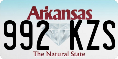 AR license plate 992KZS