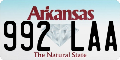 AR license plate 992LAA