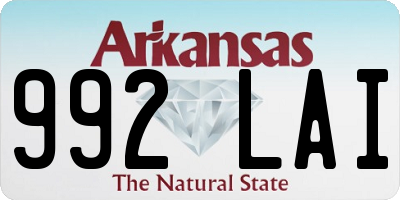 AR license plate 992LAI