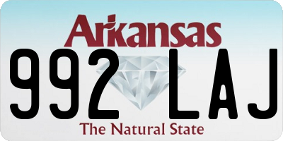 AR license plate 992LAJ