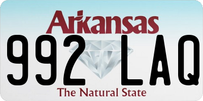 AR license plate 992LAQ