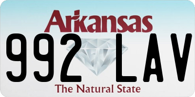 AR license plate 992LAV