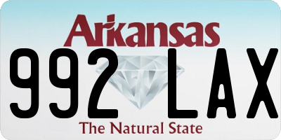 AR license plate 992LAX