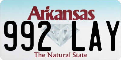 AR license plate 992LAY