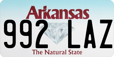 AR license plate 992LAZ