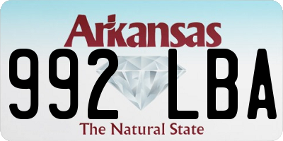 AR license plate 992LBA