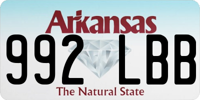 AR license plate 992LBB