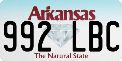 AR license plate 992LBC
